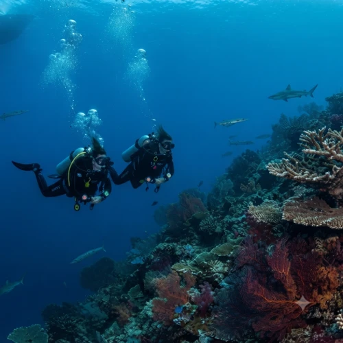 Lilot dive site with gorgonians and whale shark watching